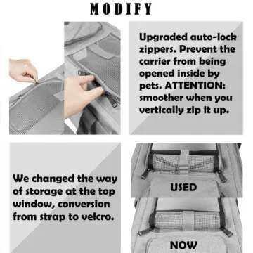 GAPZER Pet Carrier for Large Cats and Small Dogs