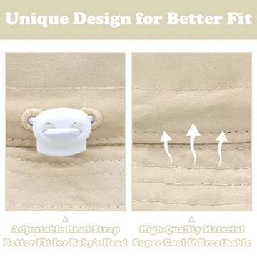 Stylish Infant Sun Hat with UPF 50+ Protection for Kids