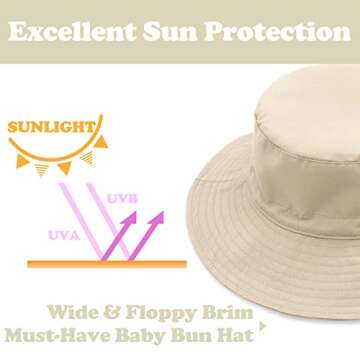 Stylish Infant Sun Hat with UPF 50+ Protection for Kids