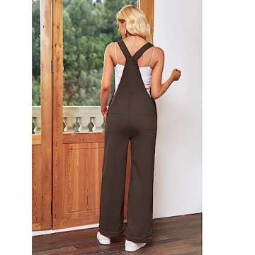 Vetinee Boho Overalls for Women Denim Jumpsuit Loose Overalls for Women Casual Denim Jumpsuit for Wo...