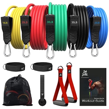 BOB AND BRAD Resistance Bands Set for 125 lbs Workouts