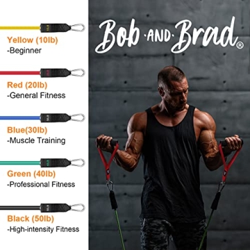 BOB AND BRAD Resistance Bands Set for 125 lbs Workouts