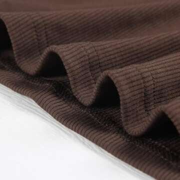 Artfish Women's Square Neck Long Sleeve Ribbed Slim Fitted Casual Basic Crop Top (Mocha Brown, M)