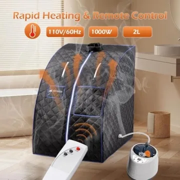 HEYAXA Indoor Sauna Tent with Remote Control and Accessories