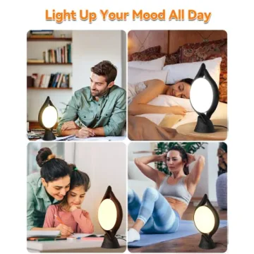 HIBOITEC 10000 Lux Light Therapy Lamp Adjustable Brightness