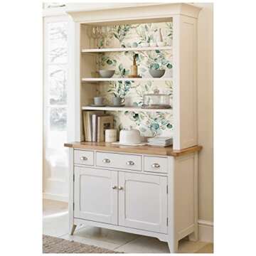 HAOKHOME Boho Eucalyptus Leaf Peel and Stick Wallpaper