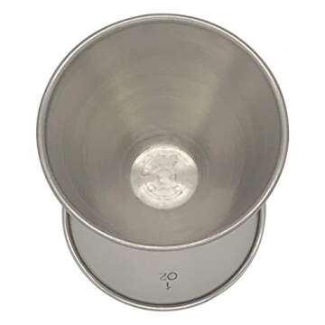 Hudson & Lane Stainless Steel Cocktail Barware Double Measuring Jigger 1 oz x 1.5 oz