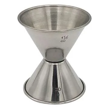 Hudson Lane Stainless Steel Double Measuring Jigger 1 oz 1.5 oz