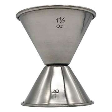 Hudson Lane Stainless Steel Double Measuring Jigger 1 oz 1.5 oz