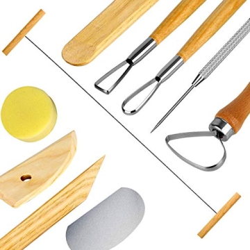 Essential 16 pcs Pottery Tool Set for Beginners and Hobbyists