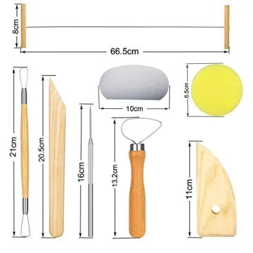 Essential 16 pcs Pottery Tool Set for Beginners and Hobbyists