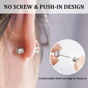 Stylish Threadless Flat Back Stud Earrings for Everyone