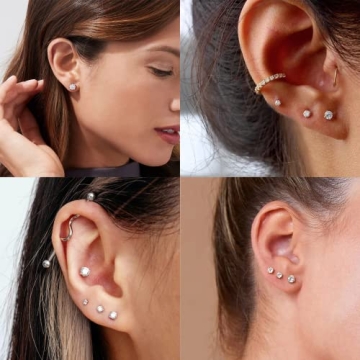 Stylish Threadless Flat Back Stud Earrings for Everyone
