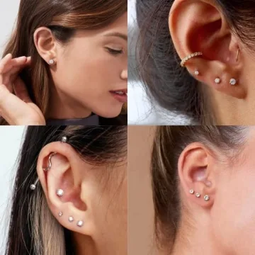 Stylish Threadless Flat Back Stud Earrings for Everyone