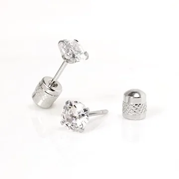 Stylish Threadless Flat Back Stud Earrings for Everyone