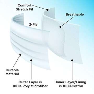 ABG Accessories Boys' 3-Pack Fashionable Protection, Reusable Fabric Face Age 3-7 Masks for Kids, Peace Design