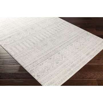 Livabliss Victor Bohemian Moroccan Area Rug,5'3" x 7'6",Gray