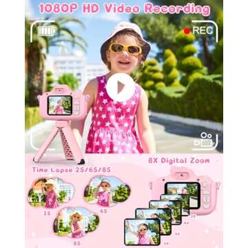 GREENKINDER Kids Camera - Fun & Safe Digital Camera for Kids