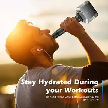 moofin - Thor Hammer Water Bottle - 1.7 Liter Black - BPA Free Mjolnir Sports Hydro Novelty Funny Gift Leakproof Durable, Non Toxic, for Fitness Outdoor Adults, 58Oz (Black)