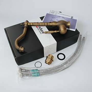 Hiendure Antique Brass Designer Kitchen & Bathroom Faucet