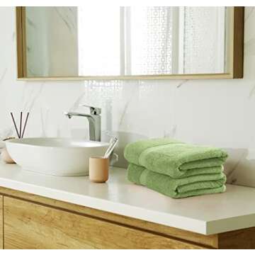 Utopia 8 Piece Premium Towel Set in Sage Green