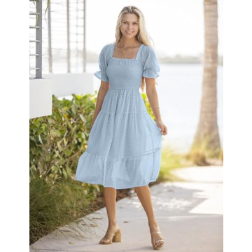 Shop MEROKEETY Summer Bubble Sleeve Boho Dress
