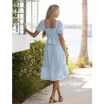 Shop MEROKEETY Summer Bubble Sleeve Boho Dress