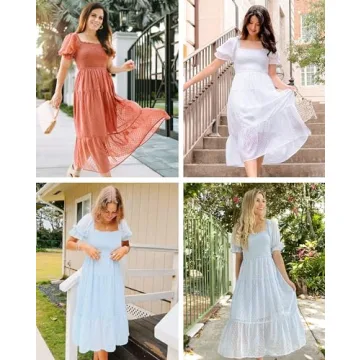 Shop MEROKEETY Summer Bubble Sleeve Boho Dress