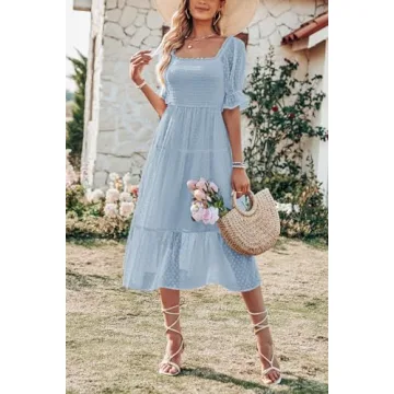 Shop MEROKEETY Summer Bubble Sleeve Boho Dress