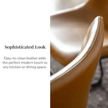 Walker Edison Faux Leather Dining Chairs Set of 2