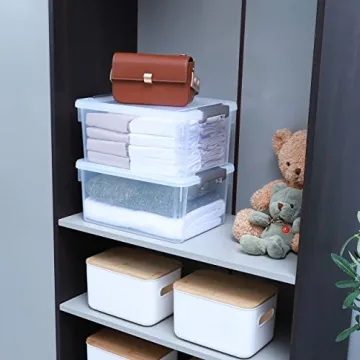 Citylife 17 QT Stackable Storage Bins for Home & Office