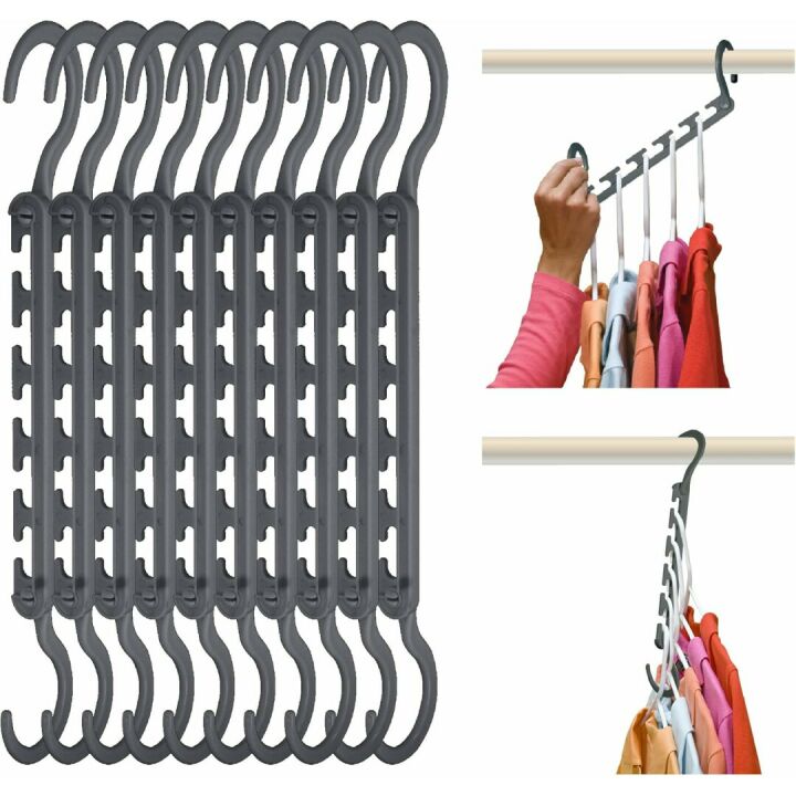 Closet Organizer Pack of 10 - Space Saving Solution