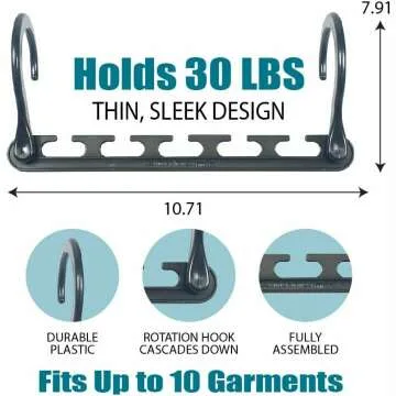 Closet Organizer Pack of 10 - Space Saving Solution