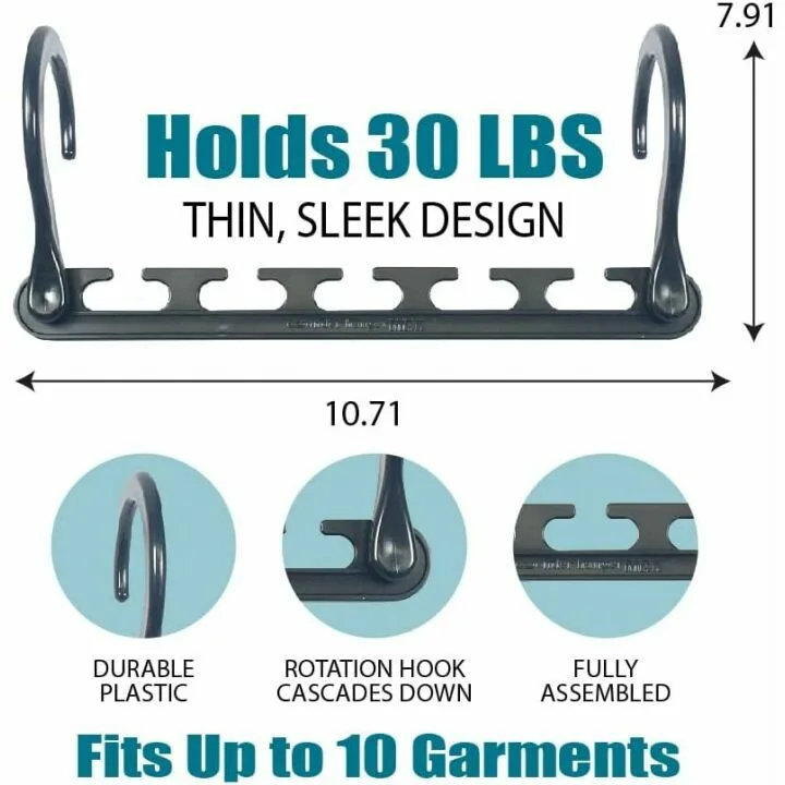 Closet Organizer Pack of 10 - Space Saving Solution