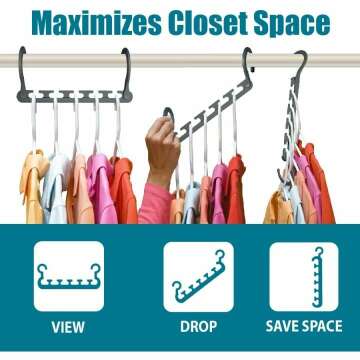 Closet Organizer Pack of 10 - Space Saving Solution