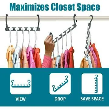 Closet Organizer Pack of 10 - Space Saving Solution