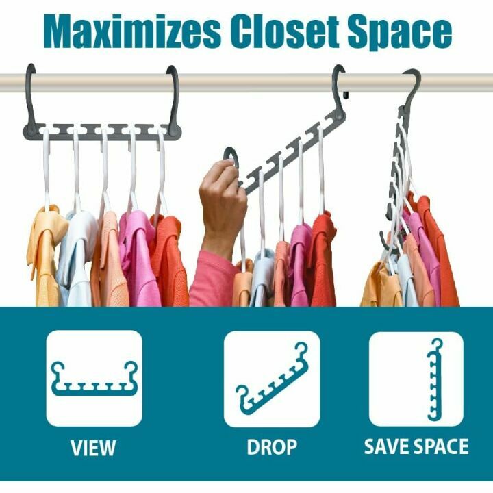 Closet Organizer Pack of 10 - Space Saving Solution