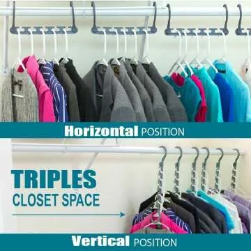Closet Organizer Pack of 10 - Space Saving Solution