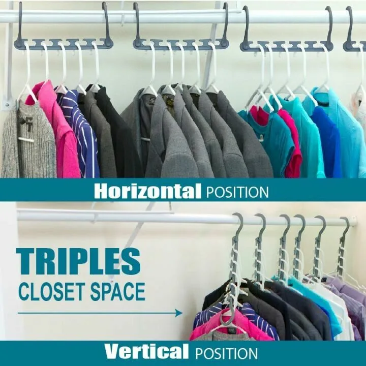 Closet Organizer Pack of 10 - Space Saving Solution