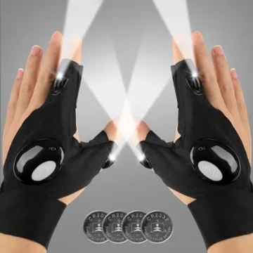 Mylivell Handsfree LED Flashlight Gloves, Unique Gift for Men Women Dad Him Boyfriend Husband, Ideal...