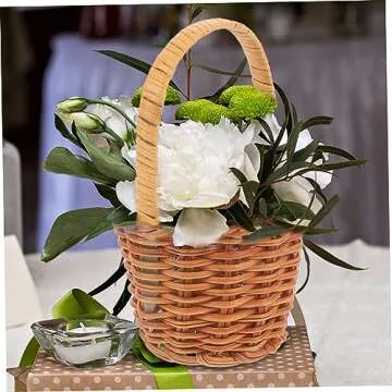 CAXUSD 4Pcs Mini Woven Basket Tiny Rattan Baskets for Arrangements Dollhouse Decor Picnic Crafts Home Decoration Woven Storage Baskets