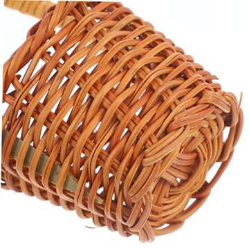 CAXUSD 4Pcs Mini Woven Basket Tiny Rattan Baskets for Arrangements Dollhouse Decor Picnic Crafts Home Decoration Woven Storage Baskets