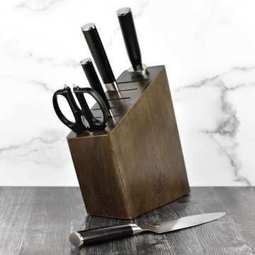 Shun Classic 6-piece Slim Knife Block Set for Chefs