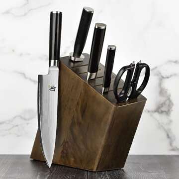 Shun Classic 6-piece Slim Knife Block Set for Chefs