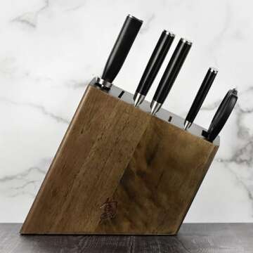 Shun Classic 6-piece Slim Knife Block Set for Chefs