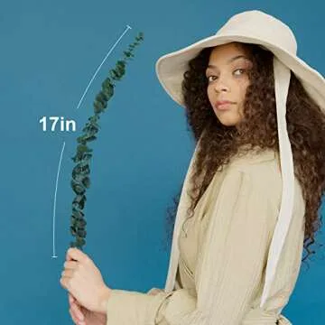 Eucalyptus Leaves,Eucalyptus for Shower,20Pcs Natural Dried Eucalyptus Bundle,17 inch Eucalyptus Stems,Preserved Fresh Eucalyptus Leave with a Fresh Aroma,Suitable for SPA,Wedding,Home Decoration.