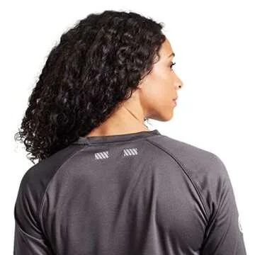 TRUEWERK B1 Sun Long Sleeve Tees for Women, Sun Protection Shirts, Moisture Wicking, UPF +50 Thermo Regulating Shirt, Dark Heather Grey, XS