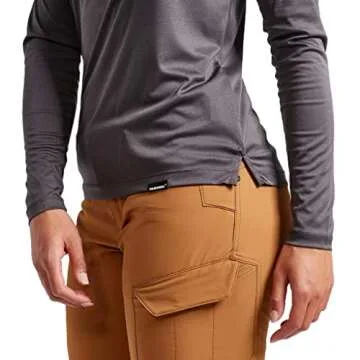 TRUEWERK B1 Sun Long Sleeve Tees for Women, Sun Protection Shirts, Moisture Wicking, UPF +50 Thermo Regulating Shirt, Dark Heather Grey, XS