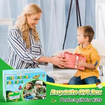 2Sets Bug Kids Catcher - Sturdy Kids Catching Kit of Bug Gifts with Bug Collector Butterfly Net Tweezer, Kids Bug Habitat Outdoor Explorer Kit for Kids Age 3 4 5 6 7 8, 8Pcs