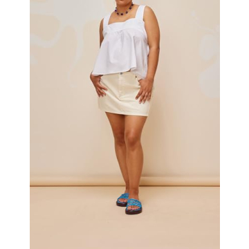 Dsewpaur Women Sleeveless Gingham Tops Y2K Bow Tie Back Tank Tops Square Neck Backless Casual Summer Going Out Peplum Tops White